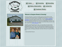 Tablet Screenshot of evergreenkennelsandgrooming.com